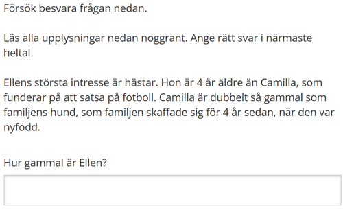numeriska frågorna